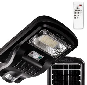 LED napelemes utcai lámpa érzékelővel LED/60W/6V 6500K IP65 + távirányítás