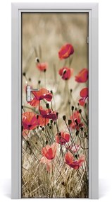 Fotótapéta ajtóra Field virágok 75x205 cm