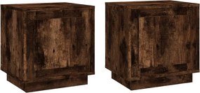 vidaXL 2 db füstös tölgy színű szerelt fa éjjeliszekrény 44x35x45 cm