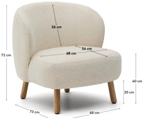 Krémszínű buklé fotel Ulit – Kave Home
