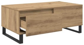 Dohányzóasztal fiókkal kézműves tölgy Faanyag