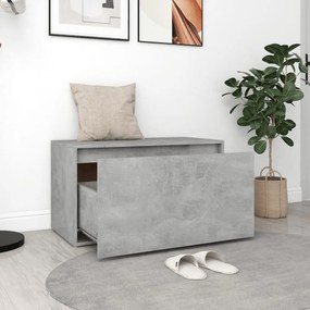betonszürke szerelt fa előszobapad 80 x 40 x 45 cm