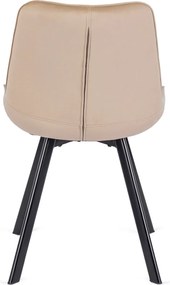 Krzesło RICK Beżowe Welurowe
