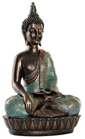 Dekoratív Buddha szobor 45,5 cm Türkizkék
