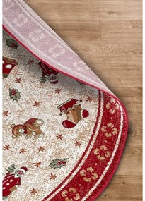 Piros pamutkeverék kerek szőnyeg karácsonyi mintával ø 200 cm Toy's Delight Red Christmas – Villeroy&amp;Boch