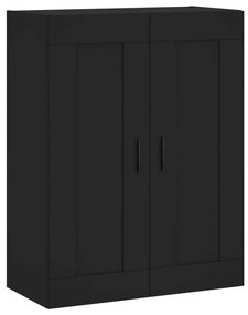 fekete szerelt fa fali szekrény 69,5 x 34 x 90 cm