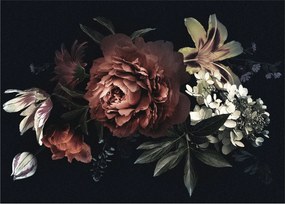 Kép - sötét virágok (üvegen) (70x50 cm)