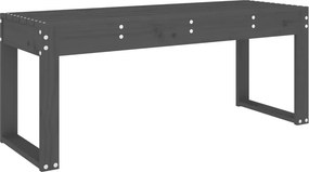 vidaXL szürke tömör fenyőfa kerti pad 110x38x45 cm