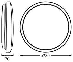 Osram - LED mennyezeti lámpa ORBIS LONDON LED/16W/230V átm. 28 cm fehér