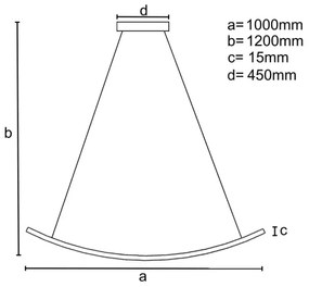 LED állítható fényerejű csillár kábellel LED/70W/230V 3000-6500K + DO