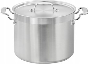 Fazék Nagy Magas Acél Fedővel 13L Indukciós Fogantyú Nutrichef