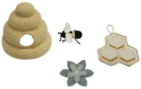 Krémszínű pamut gyerek játszószőnyeg 90x130 cm Pollination – Lorena Canals