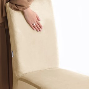 Bézs gumis szék huzat szett 4 db-os 48 cm Sento – Restilo