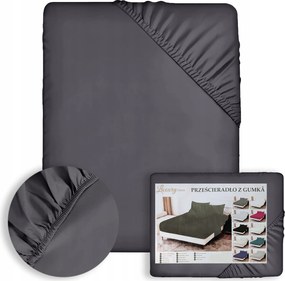 Gumis Lepedő 160x200 +25 Matracvédő Strapabíró Grafit