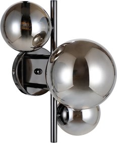 Italux modern fali lámpa canello króm fekete füstös itxwl-406007-3a-bcr