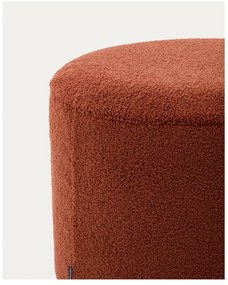 Terrakotta színű buklé puff Kaeli – Kave Home