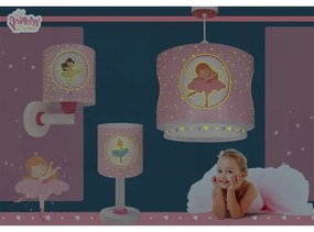 Dalber 60912 - Gyerekszobai csillár PRINCESS DANCE 1xE27/15W/230V rózsaszín