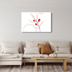 Kép - Rózsaszín virágos absztrakció N⁰3 (90x60 cm)