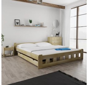 Naomi magasított ágy 180x200 cm, fenyőfa Ágyrács: Ágyrács nélkül, Matrac: Somnia 17 cm matrac