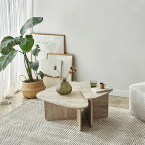 Ballare Travertine dohányzóasztal szett, 2 db