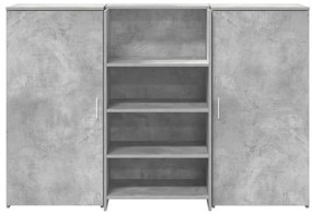 recepciós pult betonszürke 155x50x103,5 cm szerelt fa