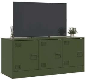 olívazöld acél TV-szekrény 99 x 39 x 44 cm