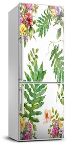 Hűtő matrica Trópusi virágok FridgeStick-70x190-f-120863344