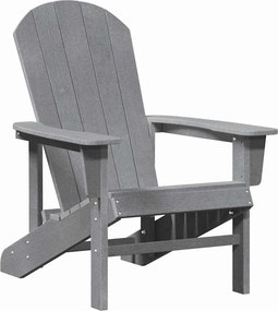 vidaXL Adirondack szék Világosszürke 82 x 74 x 92 cm HDPE