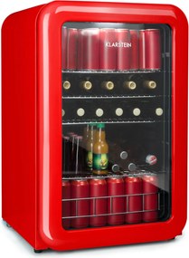 Klarstein PopLife, italhűtőszekrény, 115 liter, 0 - 10°C, retro kivitel, piros