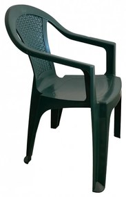 Santorini II. New 4 személyes kerti bútor szett, zöld asztallal, 4 db Palermo zöld székkel