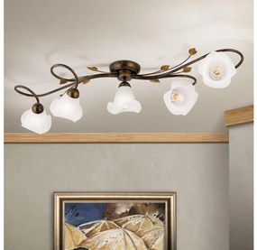 Orion DL 7-789/5 - Felületre szerelhető csillár SISI 5xE14/40W/230V bronz/patinás