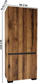 Floransa 90 - Walnut, Anthracite