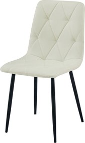 Krém étkezőszék LIBRA fekete lábakkal