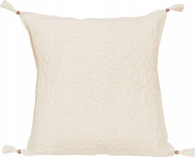 Dekoratív párnahuzat 40x40 Boho rojtokkal 028