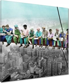 Vászonkép 60x60 Munkások a gerendán Színes