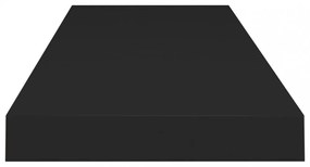 fekete MDF lebegő fali polc 80 x 23,5 x 3,8 cm