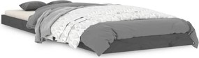vidaXL szürke tömör fenyőfa ágykeret 75 x 190 cm (Small Single)