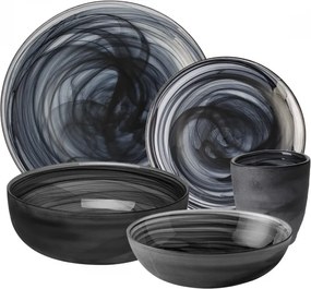S-art - Üveg készlet fekete homokfúvott 25 db - Elements Glass (w0024)