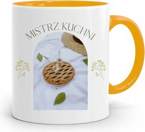 Sárga Bögre Szakácsnak Szakács Mester Szakácsnak fényképes nyomtatással