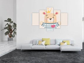 Kép - Teddy maci koronával (150x105 cm)