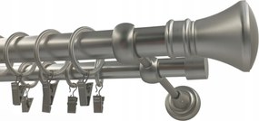 Fém Függönykarnis 25+19mm MIX Szatén Végzáró 180cm galvanizált