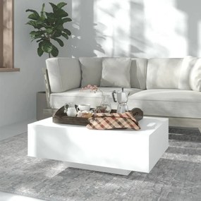 Fehér szerelt fa dohányzóasztal 85 x 55 x 31 cm