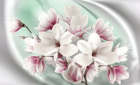 Fotótapéta flizelina Magnólia Finomság és Elegancia Virágok 250x175 +ragasztó