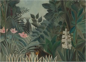 Üveg kép - Henri Rousseau, The Equatorial Jungle, reprodukciók (70x50 cm)