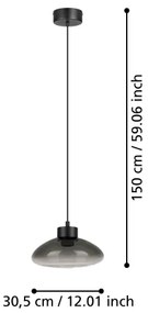 Eglo 390298 - LED Dimmelhető csillár zsinóron SARNARRA LED/5,4W/230V 2700K