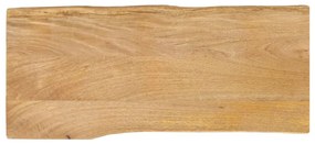 tömör mangófa természetes élű asztallap 80 x 40 x 2,5 cm