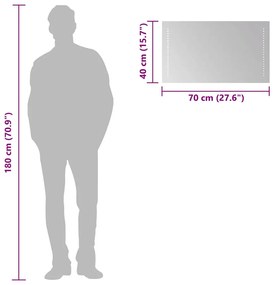 LED-es fürdőszobatükör 70x40 cm