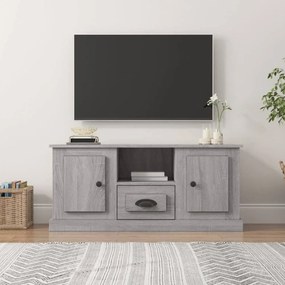 Szürke sonoma színű szerelt fa TV-szekrény 100x35,5x45 cm