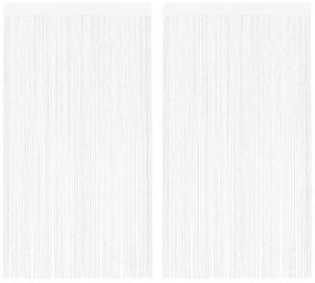 2 db fehér zsinórfüggöny 100 x 250 cm