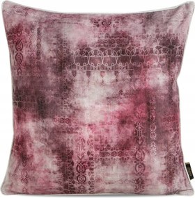 Párnahuzat LEN/19 45x45 bordó krémszínű dekoratív
